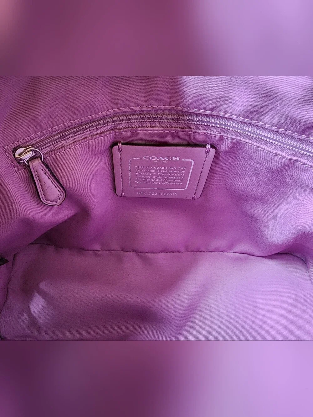 Coach Metallic 2Way Mini Sierra Satchel, Pink/Lilac, EUC, 2017, $295 MSRP
